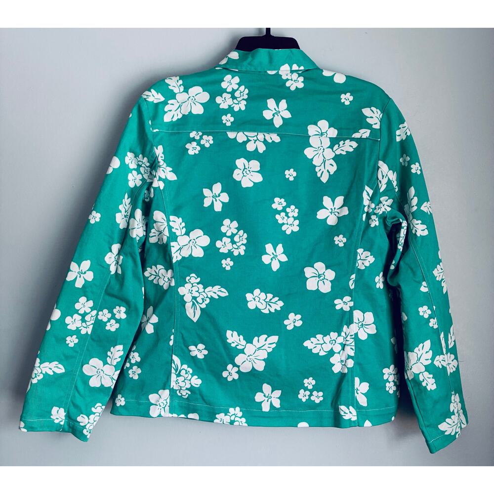 Pendleton Floral Chore Jacket Shacket Turquoise W… - image 3